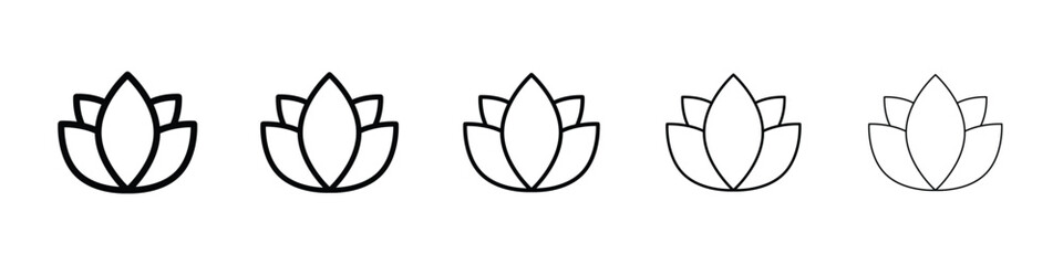 Lotus icon filled flat sign concept for web design.