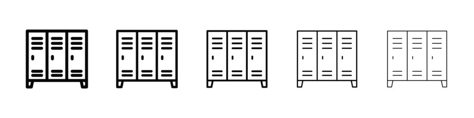 Lockers icon filled flat sign concept for web design.