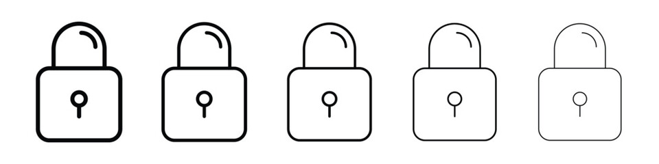 Lock icon filled flat sign concept for web design.