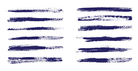 Ink brush strokes set