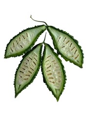 Bitter Gourd (Momordica charantia) Isolated on White Background
Bitter gourd or Momordica charantia...