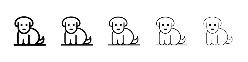 Little puppy icon filled flat sign concept for web design.