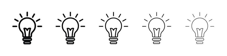 Lightbulb icon filled flat sign concept for web design.