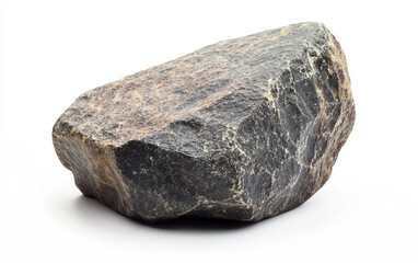 A smooth white stone symbolizing the act of stoning the devil in Hajj Isolated on white Background