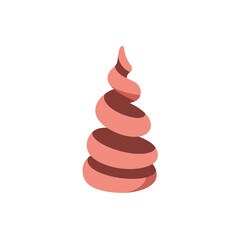 Abstract Spiral Design in Soft Pink and Brown Tones.