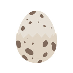 Partially Hatched Speckled Egg with Brown Spots.