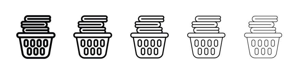 Laundry basket icon filled flat sign concept for web design.
