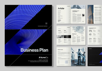 Business Plan & Project Proposal Template with Fintech, Technology & Software Theme