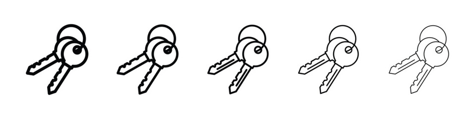 Keys icon filled flat sign concept for web design.