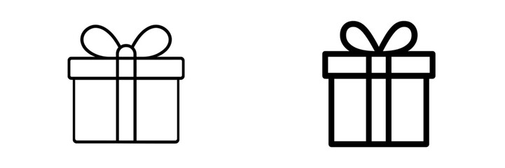 Two gift box designs featuring simple lines and varied styles side by side for design comparison