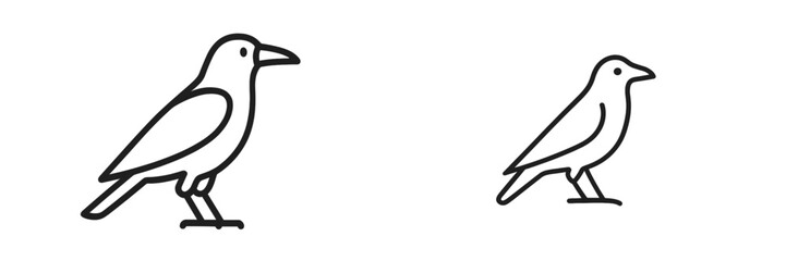 Illustration of stylized birds side by side showcasing simplicity in design and varying shapes for a creative project