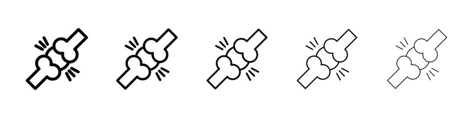 Joint icon filled flat sign concept for web design.