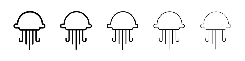 Jellyfish icon filled flat sign concept for web design.