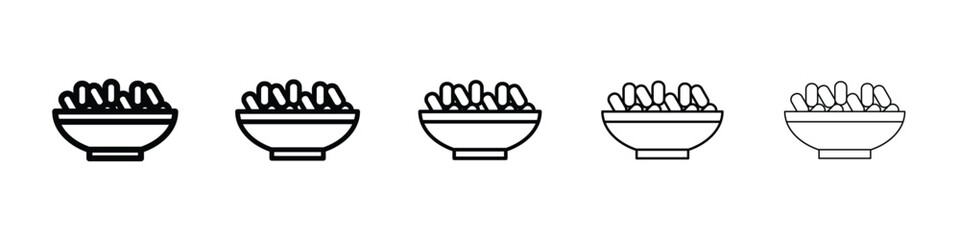 Islamic food date icon filled flat sign concept for web design.