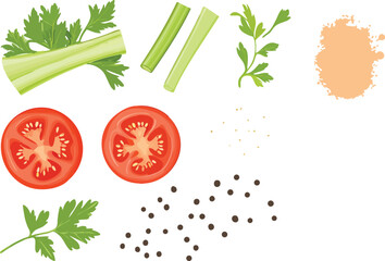 Minimalist vector of spring onions with vibrant green leaves and white bulbs. Great for culinary graphics, restaurant branding, or grocery-themed designs.