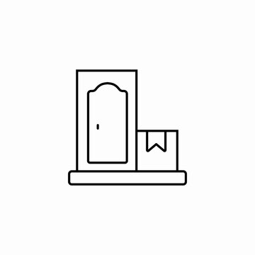 d2d door to door delivery icon sign vector