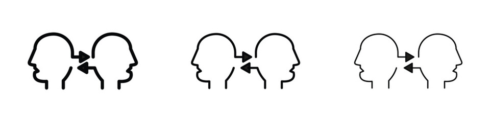 Interpersonal relationship icon filled flat sign concept for web design.