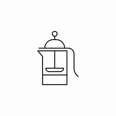 french press icon sign vector