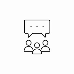 Fototapeta premium group chat icon sign vector