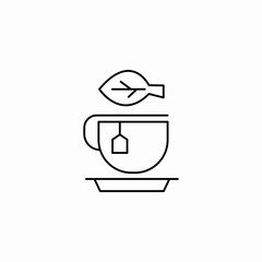 herbal tea cup icon sign vector