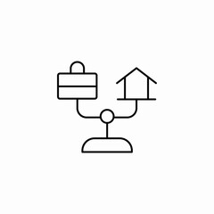 home work life balance icon sign vector