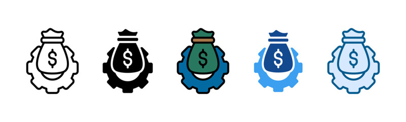 Asset Management Icon Set Multiple Style Collection