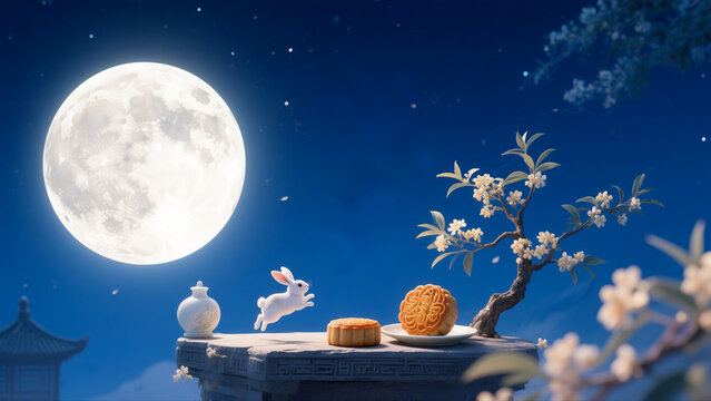 Mid-Autumn Festival material images