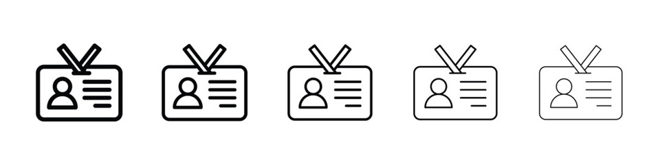 ID badge icon filled flat sign concept for web design.