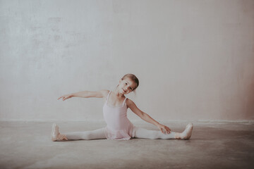 portrait of a cute beautiful girl in the studio