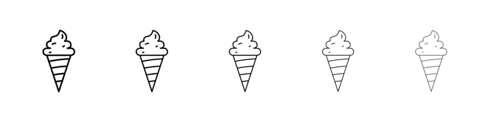 Ice cream icon filled flat sign concept for web design.