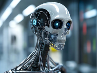 AI Robot Skull in healthcare