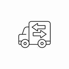transfer delivery vehicle icon sign vector