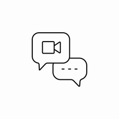 video chat icon sign vector