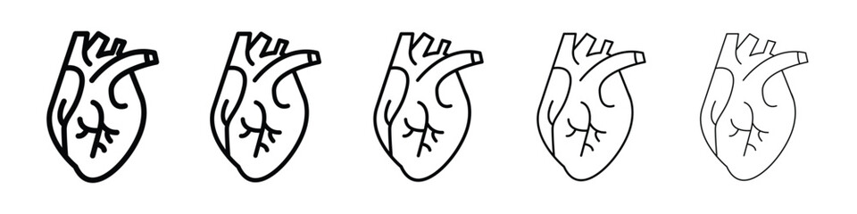 Human heart icon filled flat sign concept for web design.