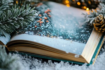 Clear Pixel Picture of Photo Book with Christmas Photos