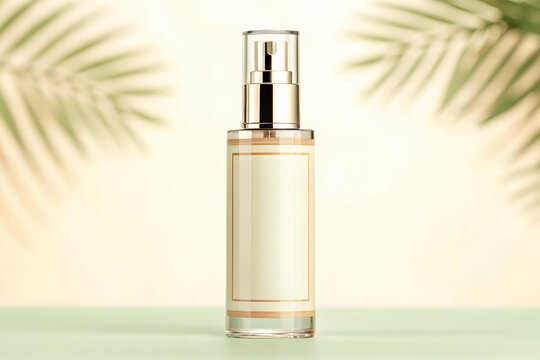 Halal skincare bottle with minimalist label