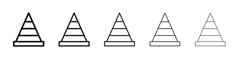 Hierarchy pyramid icon filled flat sign concept for web design.
