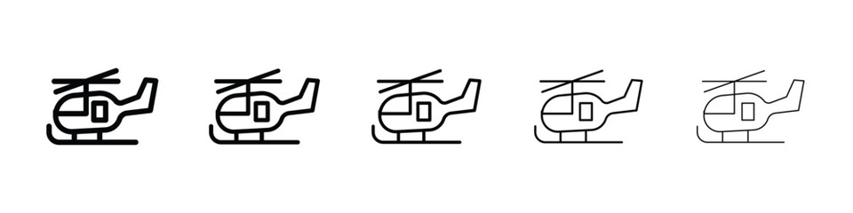 Helicopter icon filled flat sign concept for web design.