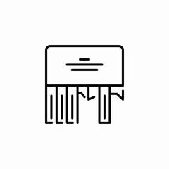 data schredder icon sign vector