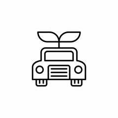 green car icon sign vector