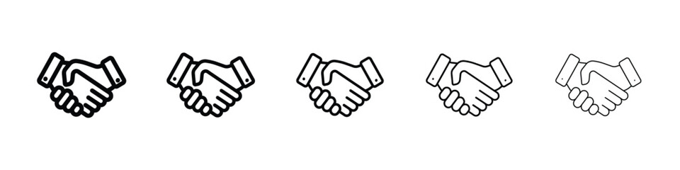 Handshake icon filled flat sign concept for web design.