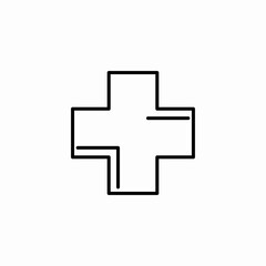 health cross icon sign vector