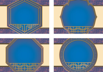 中華風フレーム飾り枠
