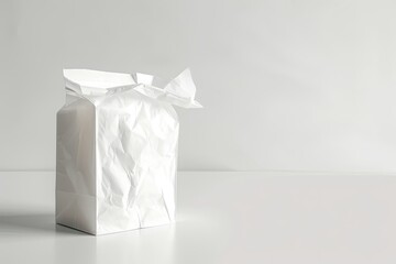Flawless Picture of a Bag of Kleenex is on a White Background