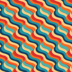 Abstract retro wave pattern background design