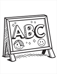 Back to School Coloring Pages for Kids – Cute School Supplies, Bags, Books, and Classroom Fun | Line Art Printable Set