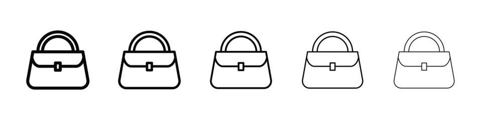 Hand bag icon filled flat sign concept for web design.