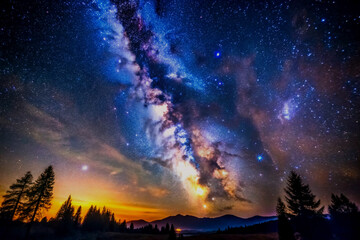 northern lights in the night