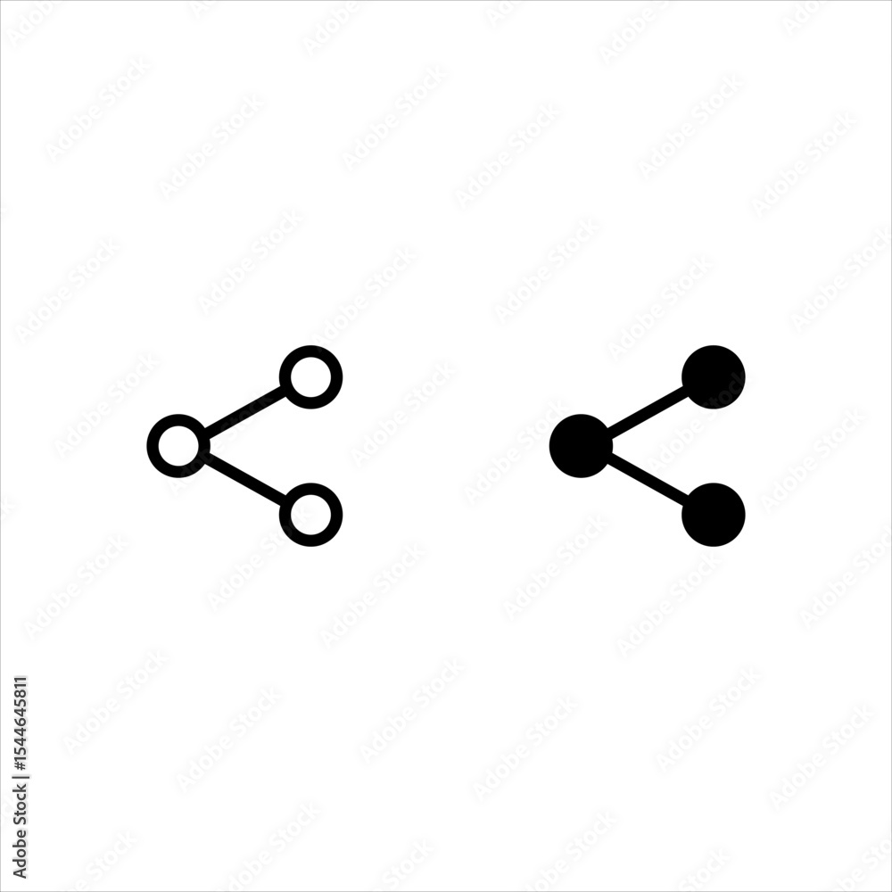 Poster share icon set vector for web, computer and mobile app