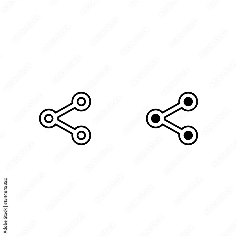 Poster share icon set vector for web, computer and mobile app